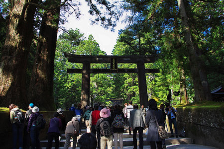 Nikko / Japan - 05 Nov 2013: Tosho-gu temple at autumn, Nikko, Japanのeditorial素材
