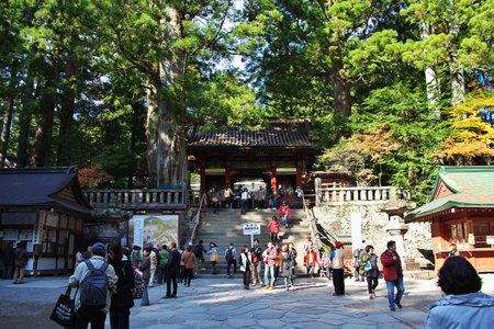Nikko / Japan - 05 Nov 2013: Tosho-gu temple at autumn, Nikko, Japanのeditorial素材