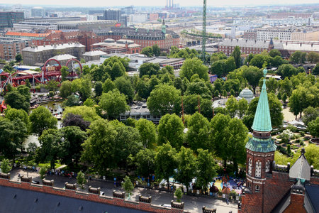 Copenhagen / Denmark - 28 Jun 2012: The view on Copenhagen city, Denmark