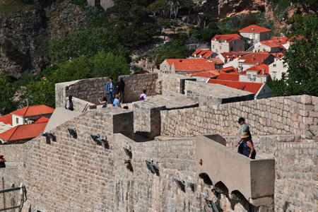 Dubrovnik / Croatia - 02 May 2018: The bastion of the fortress in Dubrovnik city on Adriatic sea, Croatiaのeditorial素材