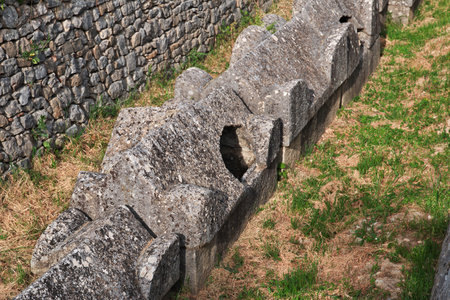 Salona / Croatia - 02 May 2018: The tomb in Salona, Solin - Ancient Roman Capital of Dalmatia, Split, Croatiaのeditorial素材