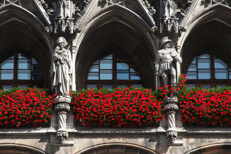 Munich, Bavaria / Germany - 13 Sep 2015: New Town Hall, Neus Rathaus in Munich, Germanyのeditorial素材