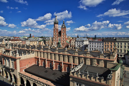 Krakow / Poland - 06 Sep 2015: The view on Krakow, Polandのeditorial素材