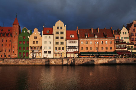 Gdansk / Poland - 18 Sep 2015: Sunrise at Gdansk in Northern Poland