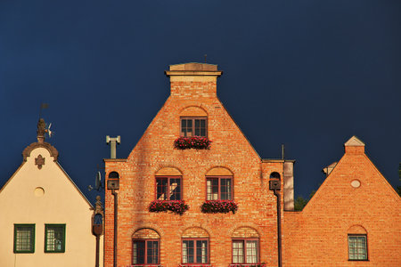 Gdansk / Poland - 18 Sep 2015: Sunrise at Gdansk in Northern Polandのeditorial素材