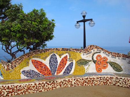 Lima / Peru - 30 Apr 2011: The coastline Miraflores, Lima, Peru, South Americaのeditorial素材