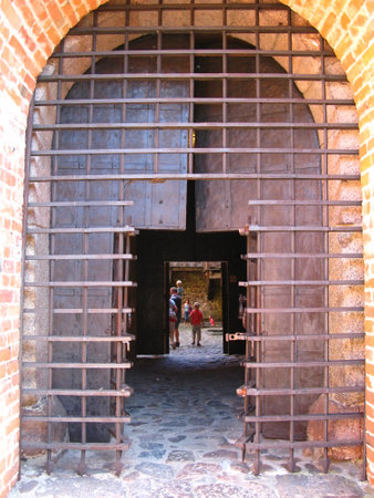 Trakai / Lithuania - 30 Jul 2010: The medieval castle of Trakai, Lithuaniaのeditorial素材