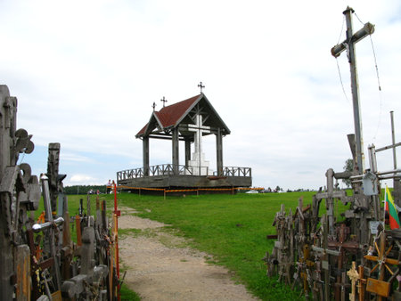 Siauliai / Lithuania - 31 Jul 2010: The Hill Of Crosses, Lithuaniaのeditorial素材