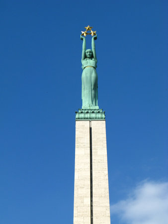 Riga / Latvia - 31 Jul 2010: The monument in Riga, Latviaのeditorial素材
