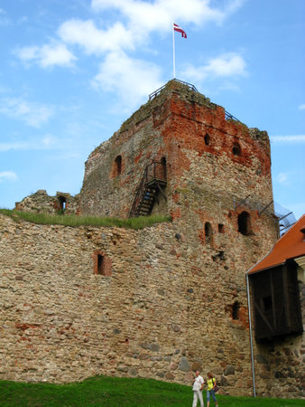 Bauska / Latvia - 31 Jul 2010: The Bauska Castle in Latvia countryのeditorial素材