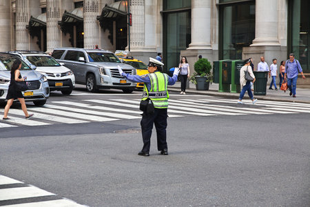 New York / United States - 30 Jun 2017: The street in New York city, United States