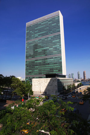 New York / United States - 30 Jun 2017: UN building in New York, United States
