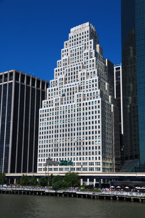 New York / United States - 02 Jul 2017: The waterfront in downtown, New York, United Statesのeditorial素材