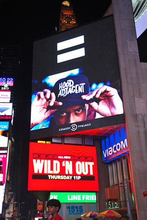 New York / United States - 03 Jul 2017: Times Square at night in New York, United Statesのeditorial素材