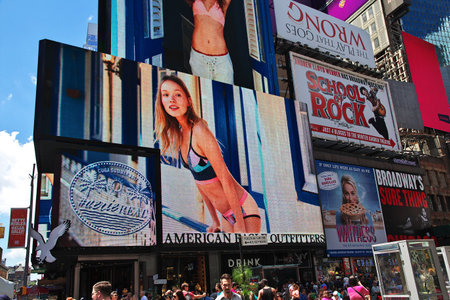 New York / United States - 02 Jul 2017: Times Square on Broadway in New York city, United Statesのeditorial素材