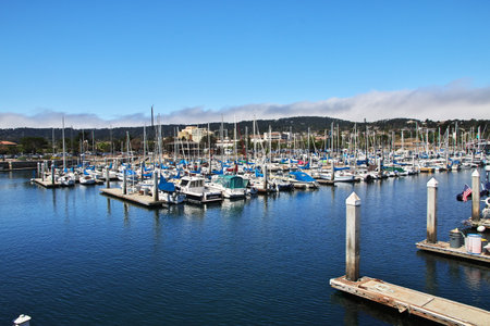 Monterey / United States - 13 Jul 2017: The marina in Monterey city, West coast, United Statesのeditorial素材