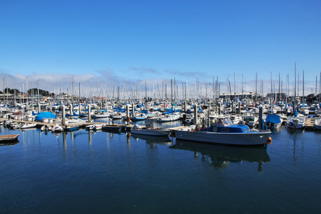 Monterey / United States - 13 Jul 2017: The marina in Monterey city, West coast, United Statesのeditorial素材