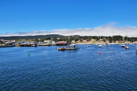 Monterey / United States - 13 Jul 2017: The marina in Monterey city, West coast, United Statesのeditorial素材