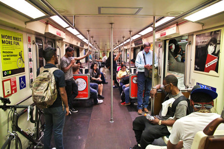 Los Angeles / United States - 15 Jul 2017: Subway in Los Angeles, California, USAのeditorial素材