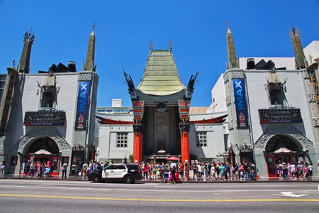 Los Angeles / United States - 15 Jul 2017: Alley of stars in Hollywood, Los Angeles, California, USAのeditorial素材