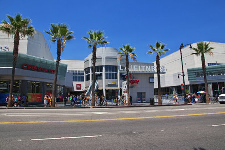 Los Angeles / United States - 15 Jul 2017: Alley of stars in Hollywood, Los Angeles, California, USAのeditorial素材