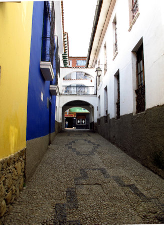 La Paz / Bolivia - 08 May 2011: Jaen Street, La Paz, Boliviaのeditorial素材