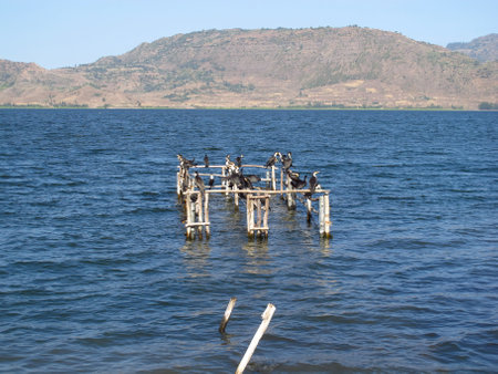 The lake in mountains of Ethiopiaのeditorial素材