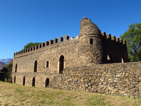 Gondor / Ethiopia - 02 Jan 2012: The castle in Gondor city, Ethiopiaのeditorial素材