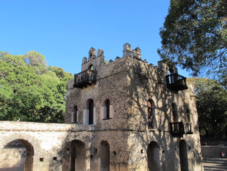 Gondor / Ethiopia - 02 Jan 2012: Ruins of palace in Gondor city, Ethiopiaのeditorial素材