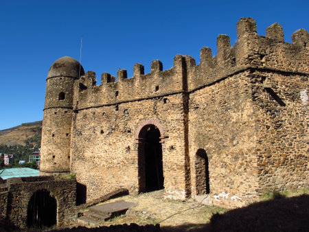 Gondor / Ethiopia - 02 Jan 2012: The castle in Gondor city, Ethiopiaのeditorial素材