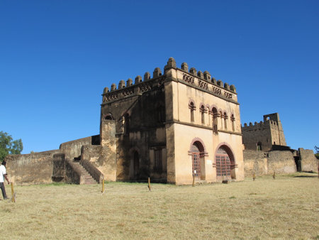Gondor / Ethiopia - 02 Jan 2012: The castle in Gondor city, Ethiopiaのeditorial素材