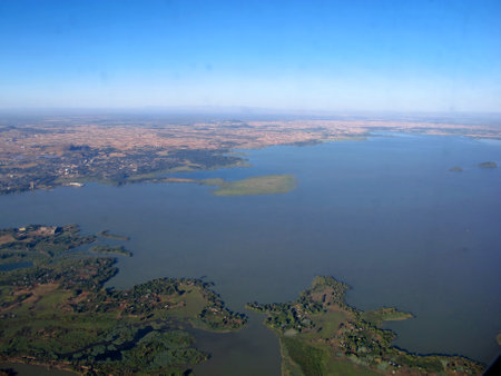 The view on Ethiopia from the airplaneのeditorial素材
