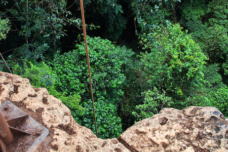 Jomblang cave / Indonesia - 01 Aug 2016: Jomblang cave near Yogyakarta city, Java, Indonesiaのeditorial素材