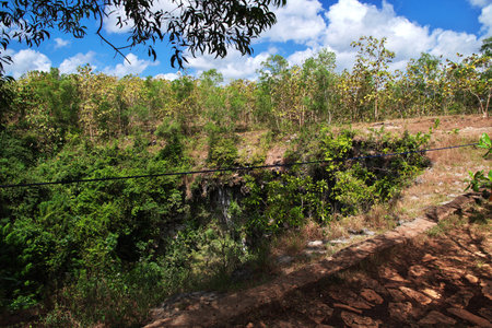 Jomblang cave / Indonesia - 01 Aug 2016: Jomblang cave near Yogyakarta city, Java, Indonesiaのeditorial素材