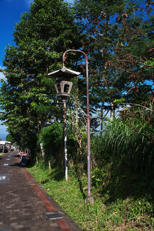 Bali / Indonesia - 06 Aug 2016: The lamp in Pura Besakih Temple on Bali island, Indonesiaのeditorial素材