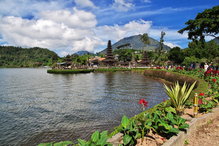 Bali / Indonesia - 05 Aug 2016: Ulun Danu Bratan Temple on Bali, Indonesiaのeditorial素材