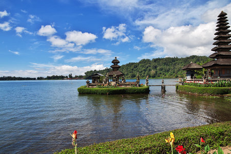 Bali / Indonesia - 05 Aug 2016: Ulun Danu Bratan Temple on Bali, Indonesiaのeditorial素材
