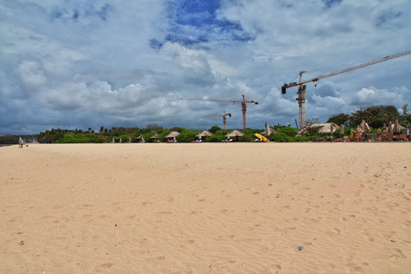 Nusa Dua, Bali / Indonesia - 14 Aug 2016: The beach of Nusa Dua, Bali, Indonesiaのeditorial素材