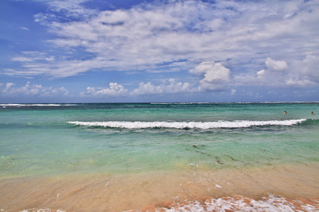 Nusa Dua, Bali / Indonesia - 14 Aug 2016: The beach of Nusa Dua, Bali, Indonesiaのeditorial素材