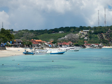 Lembongan island, Bali / Indonesia - 13 Aug 2016: Holiday on Lembongan island, Inonesiaのeditorial素材