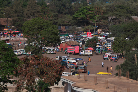 Arusha / Tanzania - 04 Jan 2017: The street in Arusha city, Tanzaniaのeditorial素材