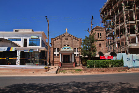Moshi / Tanzania - 08 Jan 2017: The church in Moshi city of Tanzania, Africaのeditorial素材