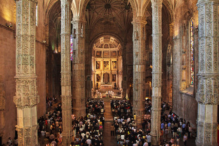 Belem, Lisbon / Portugal - 10 May 2015: Jeronimos Monastery in Belem, Lisbon city, Portugalのeditorial素材