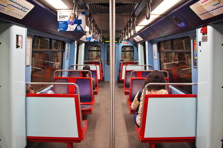 Lisbon / Portugal - 10 May 2015: The subway in Lisbon city, Portugalのeditorial素材
