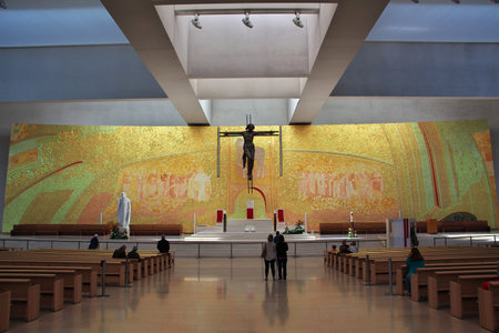 Fatima / Portugal - 14 May 2015: The church in Fatima city, Portugalのeditorial素材