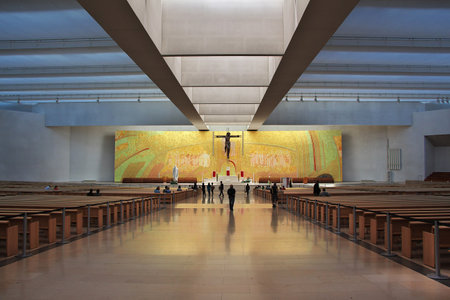 Fatima / Portugal - 14 May 2015: The church in Fatima city, Portugalのeditorial素材