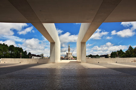 Fatima / Portugal - 14 May 2015: The church in Fatima city, Portugalのeditorial素材