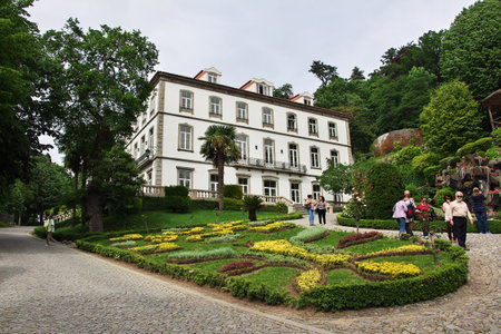 Braga / Portugal - 13 May 2015: Bom Jesus do Monte church in Braga city, Portugalのeditorial素材