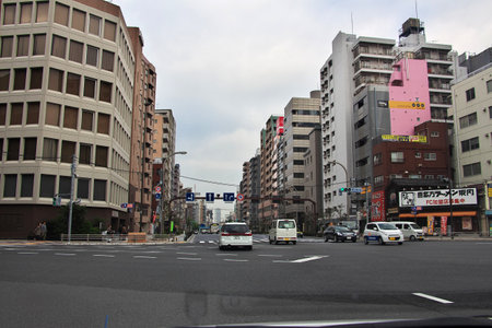Tokyo / Japan - 02 Nov 2013: The street in the downtown, Tokyo, Japanのeditorial素材