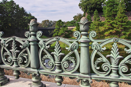 The park close to the imperator palace in Tokyo, Japanのeditorial素材
